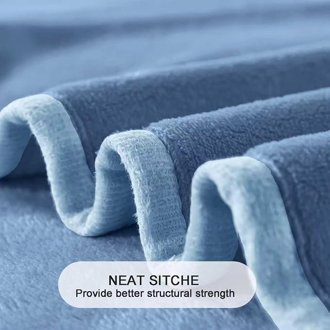 Soft Twin Size Blanket for All Season Lightweight Thermal Fleece Summer Autumn Fall Winter Spring Blankets for Twin/Twin XL Extra Long Bed Couch Sofa,66x90 Inches,Washed Blue
