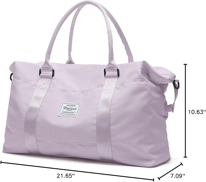 HYC00 Travel Duffel Bag,Carry-on Overnight Weekender Bags for Women,Sports Tote Gym Bag with Wet Pocket