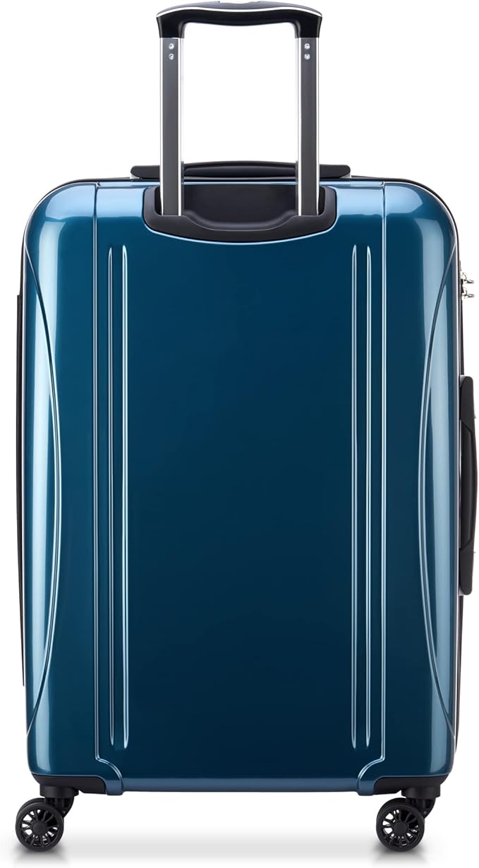 DELSEY PARIS Helium Aero Hardside Expandable Luggage with Spinner Wheels, Teal, Checked-Medium 24 Inch