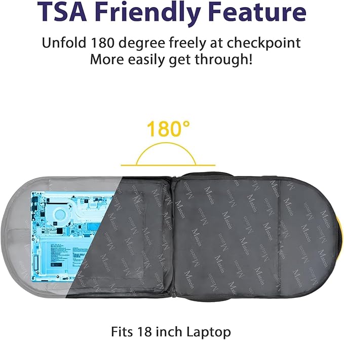 MATEIN 18.4 Inch TSA Approved Backpack, Extra Large 50 L Outdoor Carryon Backpack with Seperated Laptop Compartment, Work Travel Daypack with Front Pocket, Creative Gifts for Men Women