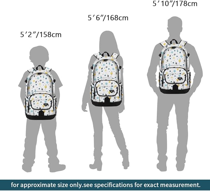 rickyh style School Backpack Travel Bag for Men & Women Lightweight College Back Pack with Laptop Compartmen