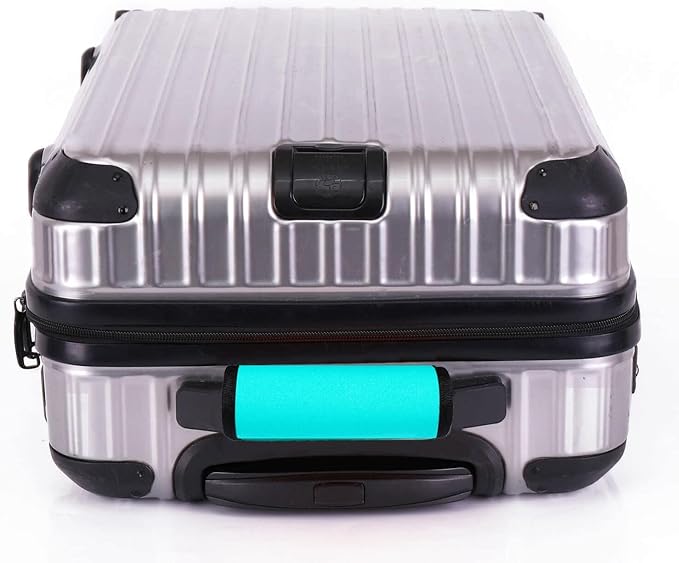 Luggage Handle Wrap 12 Pack-Bulk Luggage Handle Wraps For Suitcases Neoprene Handle Wraps/Cover/Grips For Carry on/Bag/Car Travel Accessories For Luggage (Aqua 4.0)