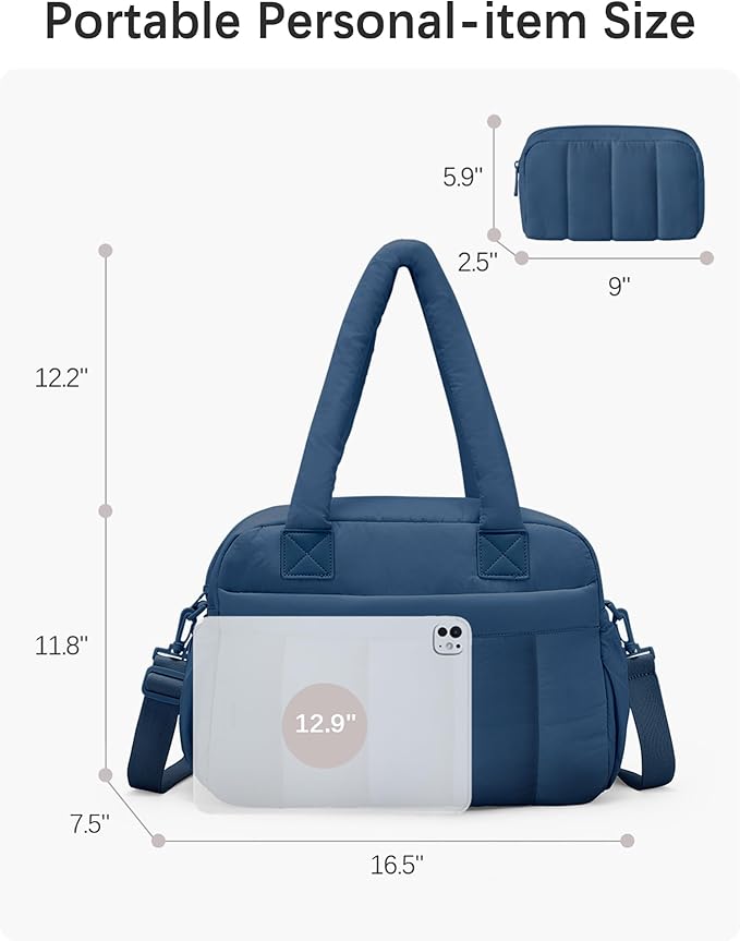 oscaurt Gym Bag for Women Lightweight Duffle Bag for Travel with Toiletry Pouch Water Resistant Carry On Weekender Overnight Duffel