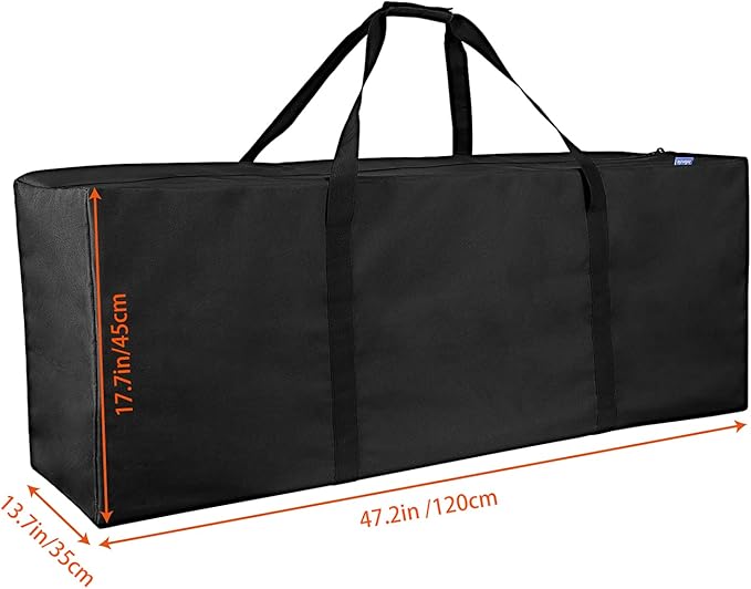 INFANZIA 47inch Sports Duffel Travel Bag, 196L Extra Large Duffel Luggage Bag with Upgrade Zipper, Water Resistant & Foldable Equipment Storage Bag for Camping Tent Tripod Fishing