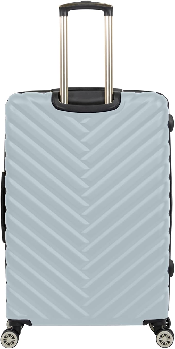 Kenneth Cole REACTION Madison Square Lightweight Hardside Chevron Expandable Spinner Luggage, Slate, 28-Inch Checked
