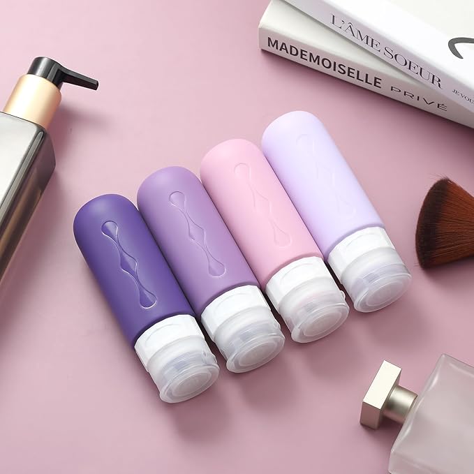 Gemice Travel Bottles for Toiletries, Tsa Approved, Travel Size Containers, BPA Free Leak Proof Tubs Refillable Liquid Accessories for Cometic Shampoo and Lotion Soap