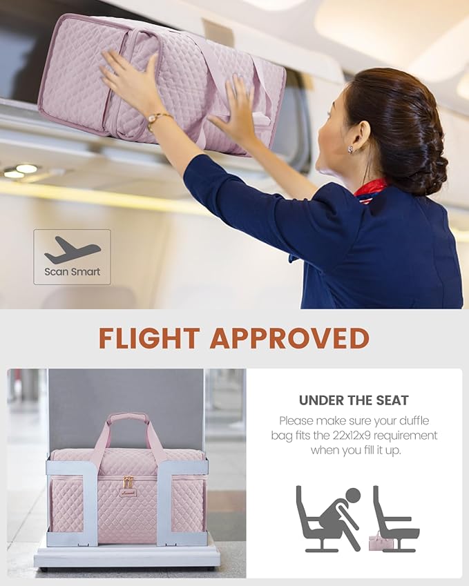LOVEVOOK Travel Duffle Bag - Weekender & Overnight Bag with Toiletry & Wet Pocket, Carry-On Size, 3pc Set