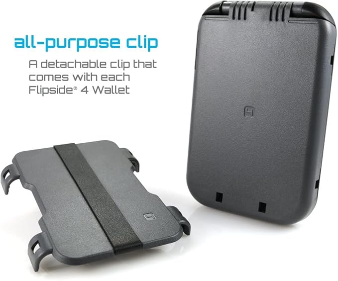 Flipside Wallets 4 RFID Blocking Wallet for Men with Removable Money Clip - Slim, Secure and Crush Resistant