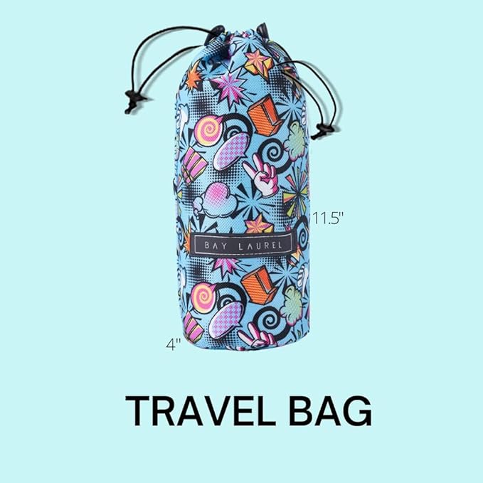 BAY LAUREL Turkish Beach Towel with Travel Bag 39 x 71 Quick Dry Sand Free Lightweight Large Oversized Towels Light - (Aqua with Mix Blue)