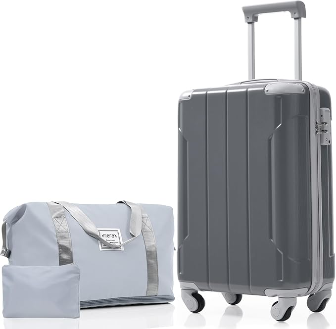 Merax Luggage Set 3 Piece, 20 Inch Carry on Spinner Suitcase with Corner Guards, Lightweight Durable, Airline Approved for Business or Weekend Travel
