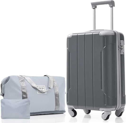 Merax Luggage Set 3 Piece, 20 Inch Carry on Spinner Suitcase with Corner Guards, Lightweight Durable, Airline Approved for Business or Weekend Travel