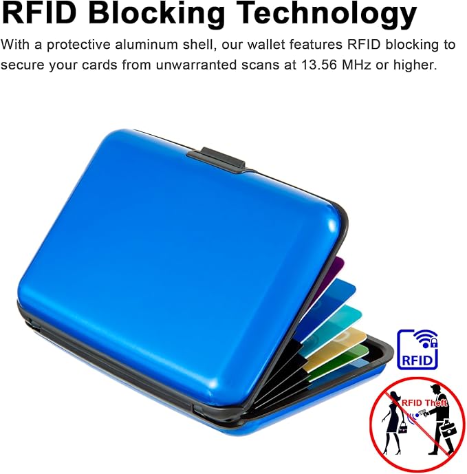 Credit Card Holder Small RFID Blocking Wallet Business Metal Slim Mini Aluminum Hard Case for Women Men