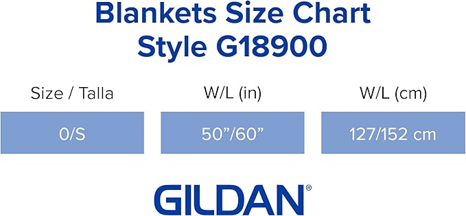 Gildan Heavy Blend Fleece Blanket, Style G18900, Navy, 50" x 60"