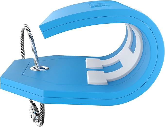 Shacke Initial Luggage Tag with Full Privacy Cover and Stainless Steel Loop - Aqua Teal (Letter H)