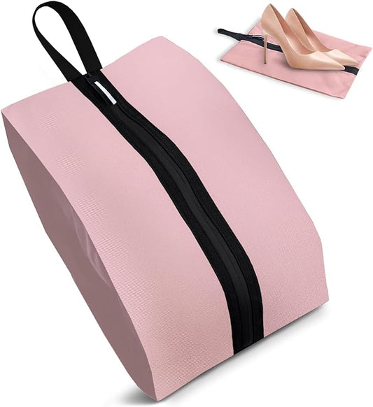 Shoe Bags for Travel Large Capacity Oxford Fabric Portable Shoe Bags, Multi-Functional Dust-Proof and Waterproof Men & Women Travel Shoe Bag for Packing in Suitcase(Pink, 1-Pack)