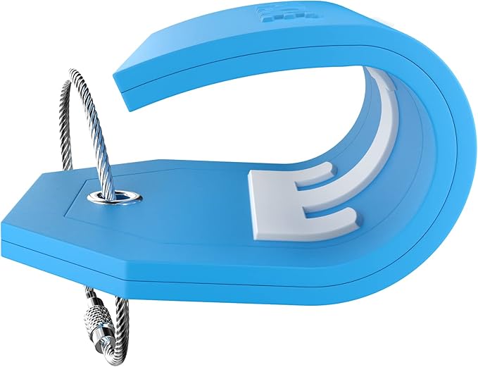 Shacke Initial Luggage Tag with Full Privacy Cover and Stainless Steel Loop - Aqua Teal (Letter T)