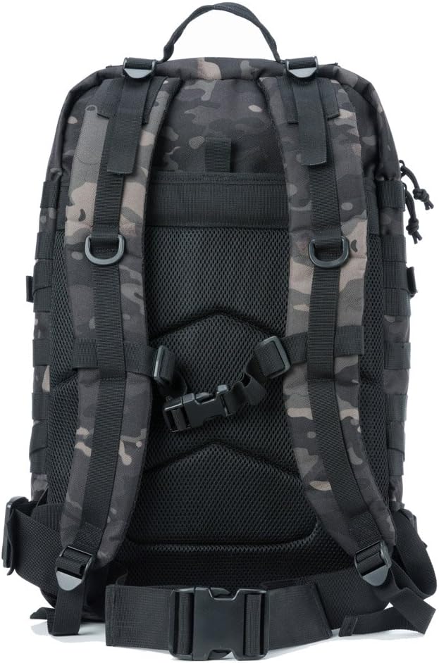 REEBOW GEAR Military Tactical Backpack for Men Large Army 3 Day Assault Pack Molle Bag Backpacks (Camo Black)