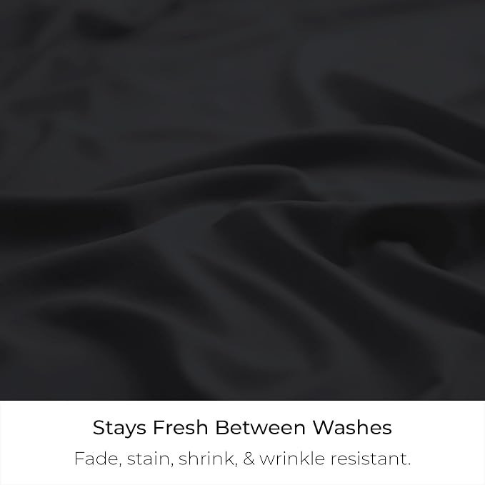Mellanni Bed Skirt Twin XL Size - Tailored Drop Bed Skirting | 15-Inch Pleated Dust Ruffle - Hotel Luxury Bedding - Wrinkle, Fade, Stain Resistant - 1 Bedskirt (Twin XL, Black)
