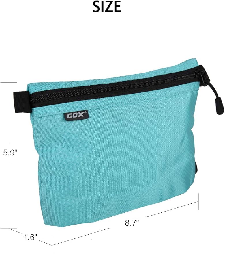 GOX Small Toiletry Bag for Men Bulk Cosmetic Bag Dopp Kit Carry On Zipper Pouch Organization Nylon Small Packing Sack Water Repellent