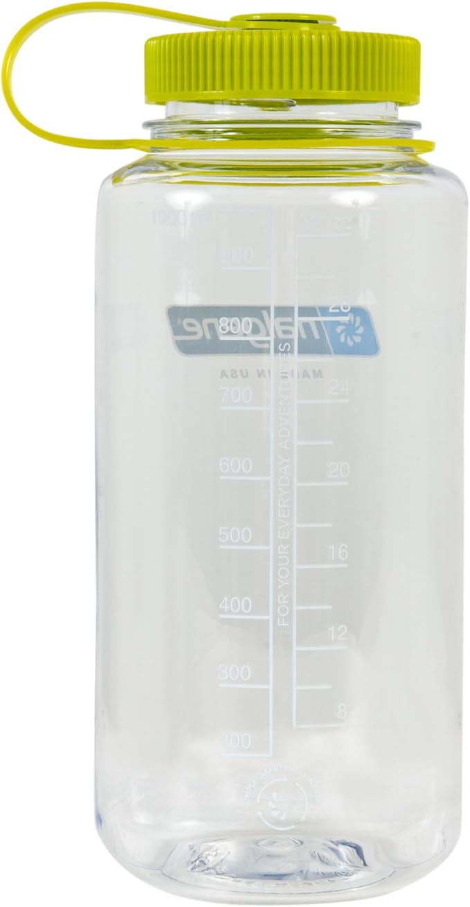 Nalgene 32 oz Wide Mouth Water Bottle | BPA-Free, Durable & Leak Proof, Lightweight Bottle for Hiking & Gym, Work & Travel