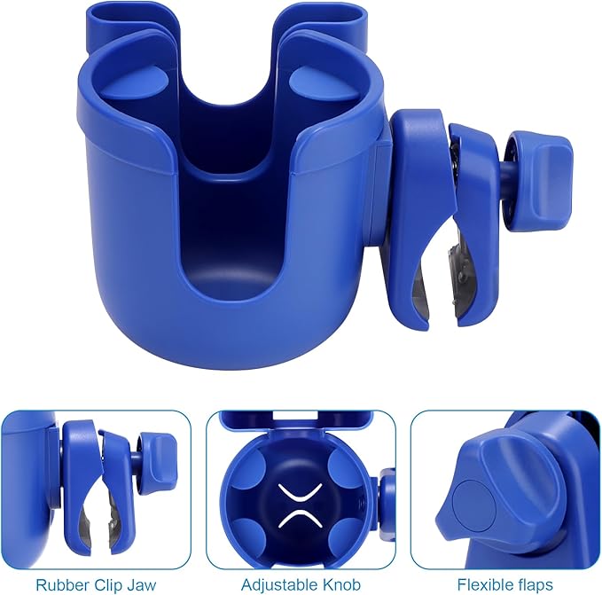 Accmor Stroller Cup Holder with Phone Holder, Bike Cup Holder, Universal Cup Holder for Uppababy Nuna Doona Strollers, 2-in-1 Cup Phone Holder for Stroller Bike Wheelchair Walker Accessory