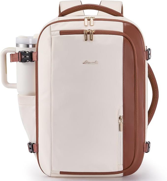 LOVEVOOK 50L Travel Backpack for Women,Carry on Luggage Backpack Flight Approved with 3 Packing Cubes,Waterproof Personal Item Travel Bag fits 17 Inch Laptop,Overnight Weekender Business Daypack