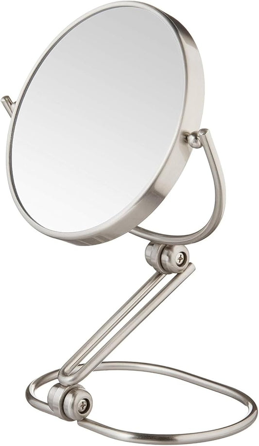 JERDON Compact Magnifying Mirror - Folding 5.5" Travel Mirror with 10X & 1X Magnification - Model MC450N