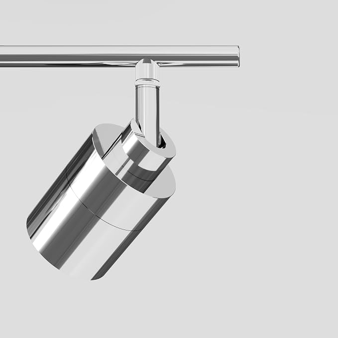 Shura Chrome 2-Light Track Light with Rotatable Heads, Integrated LED Bulbs, 15 in. Track Lighting Kit, 3000k, 1120 Lumens