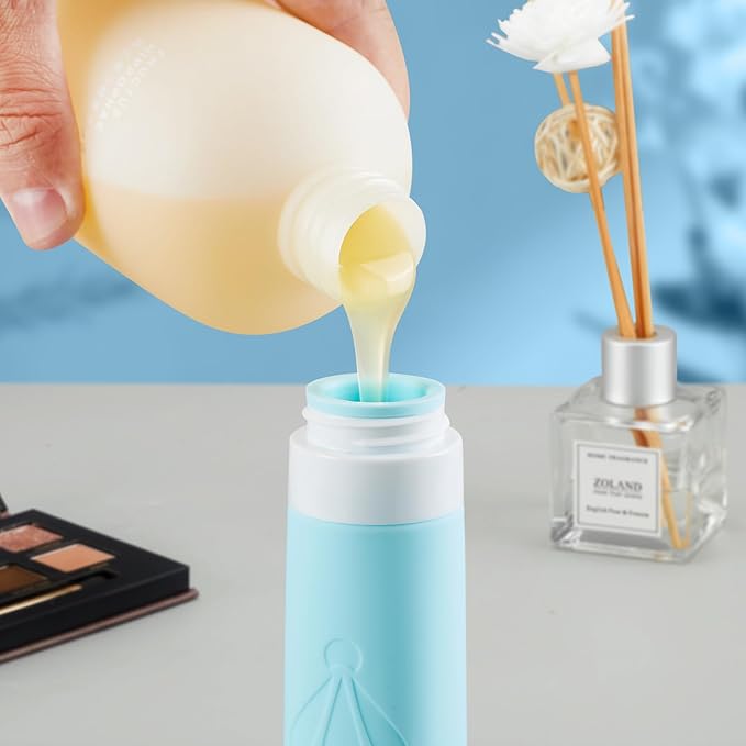 INSFIT Travel Bottles for Toiletries, TSA Approved 3oz Travel Size Toiletries, BPA Free Leak Proof Squeezable Silicone Tubes Travel Essentials for Shampoo Conditioner Lotion Soap