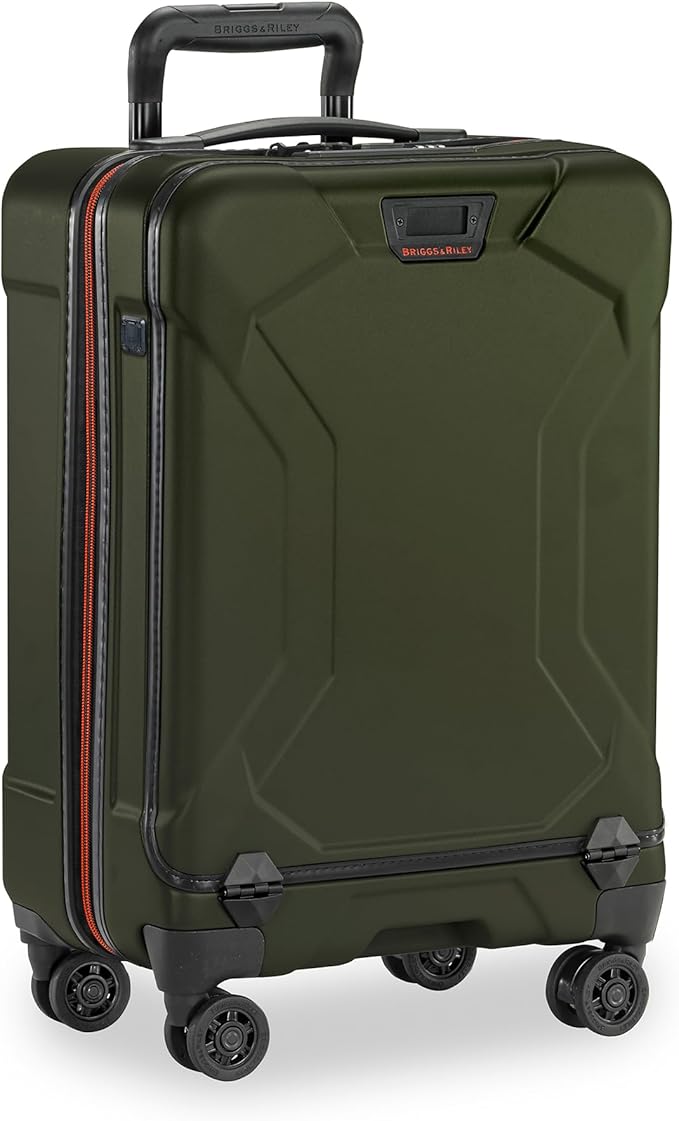 Briggs & Riley Domestic 22" Carry On Spinner - Luggage for Travel, Suitcases with Wheels, Hardside Rolling Bag for Men & Women, Self-Repairing Zipper - Torq Collection, Hunter Green