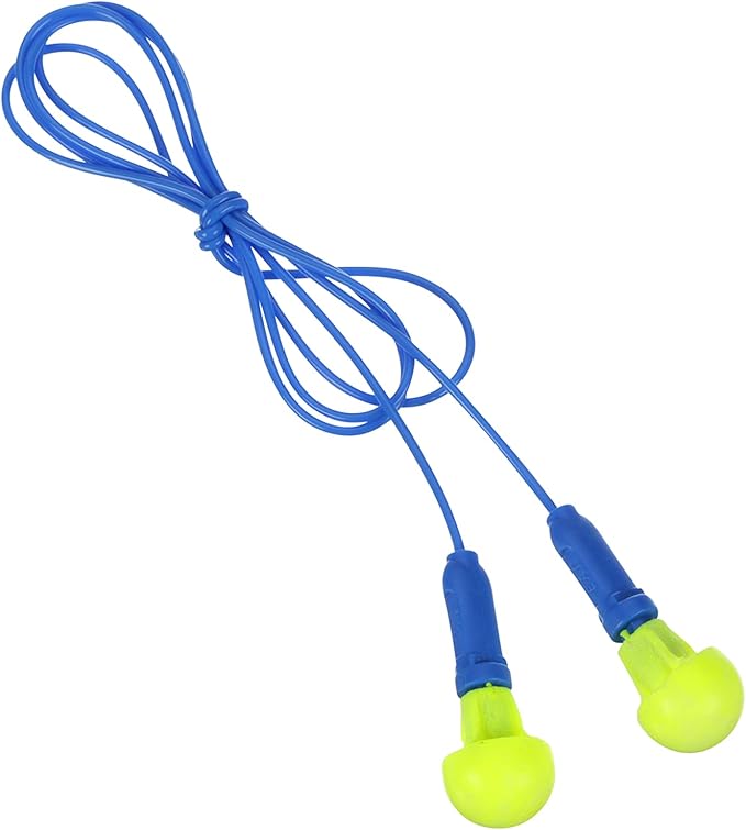 3M E-A-R Push-Ins Earplugs 318-1001, Corded, Poly Bag 100-Pair