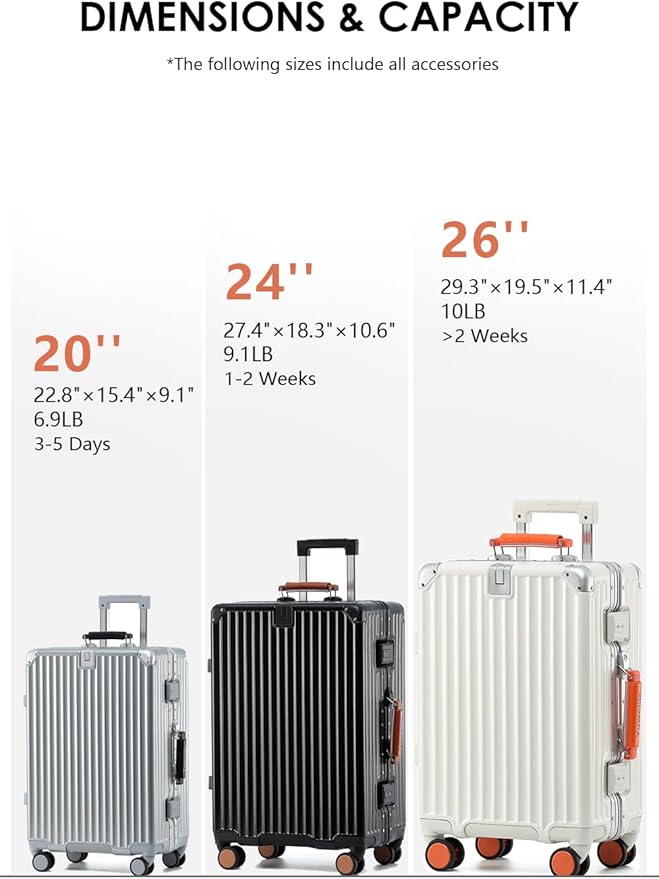 26 Inch Hardside Checked Luggage with Leather Handle, PC Zipperless Suitcase with Spinner Wheels and TSA Locks, Lightweight Checked Luggage for Travel, Black