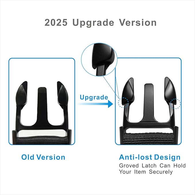Wisdompro Jacket Gripper Strap, Add a Bag Luggage Straps Baggage Suitcase Belts Travel Accessories with Hook and D-Ring - Make Your Hands Free, Easy to Carry Your Extra Bags - Black