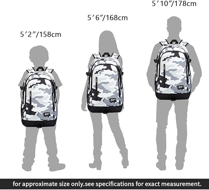 rickyh style School Backpack Travel Bag for Men & Women Lightweight College Back Pack with Laptop Compartmen