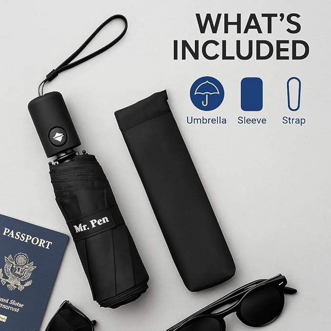 Mr. Pen- Windproof Travel Umbrella, Automatic Umbrellas for Rain, Compact