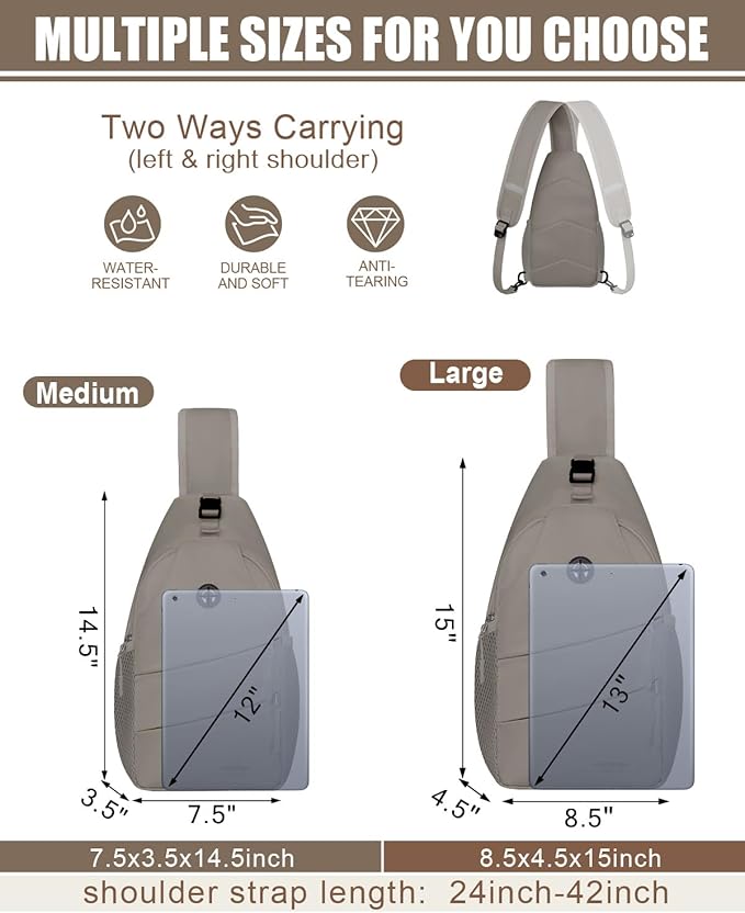 Crossbody Bags for Women Men Trendy Sling Bag Backpack Casual Chest Bag with Convertible Shoulder Strap