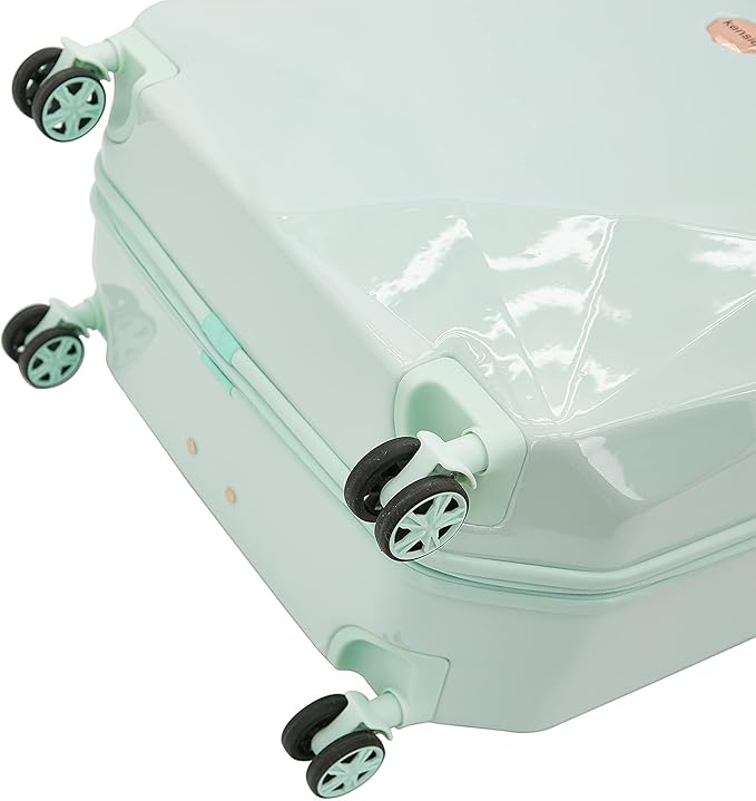 kensie Women's 2 Piece or 20" 3D Gemstone Luggage Set, Mint, 2 PC 28"