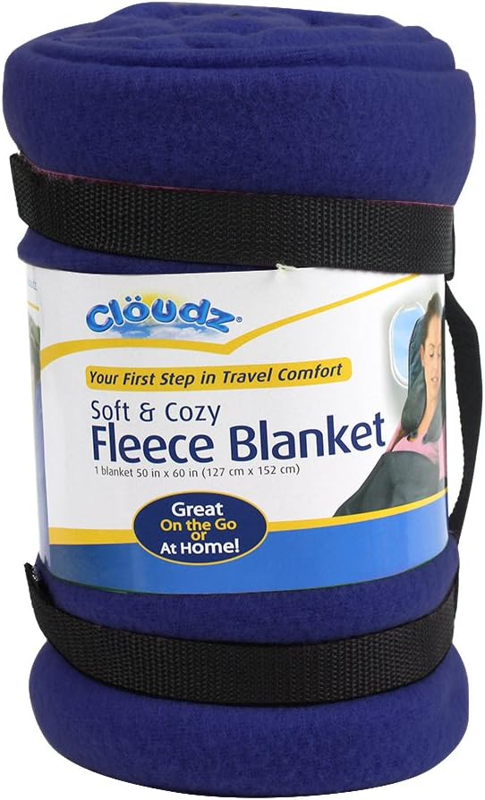 Cloudz Fleece Travel Blanket - Blue