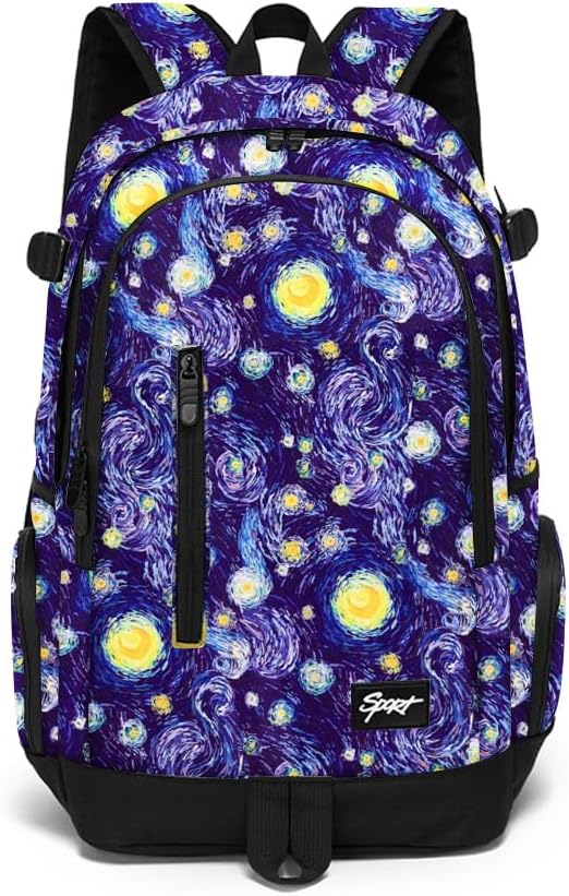 rickyh style School Backpack Travel Bag for Men & Women Lightweight College Back Pack with Laptop Compartmen