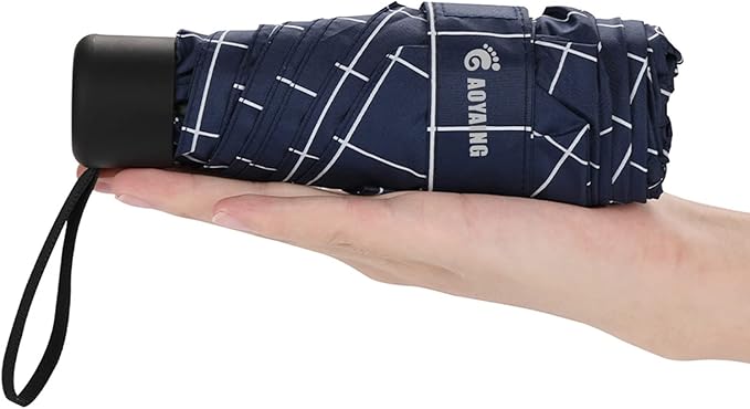 GAOYAING Compact Travel Umbrella with Case Sun&Rain Lightweight Small and Compact Suit for Pocket