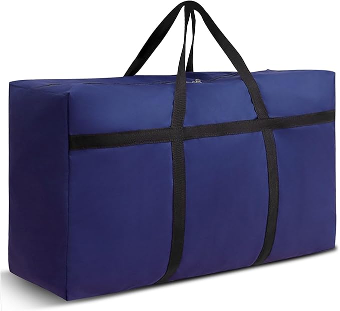 Extra Large Duffle Bag 90L/23.77Gal Moving Bag Tear Resistant Heavy Duty Storage Bags Lightweight Big Luggage Bag for Camping, Travel, Moving (Blue)