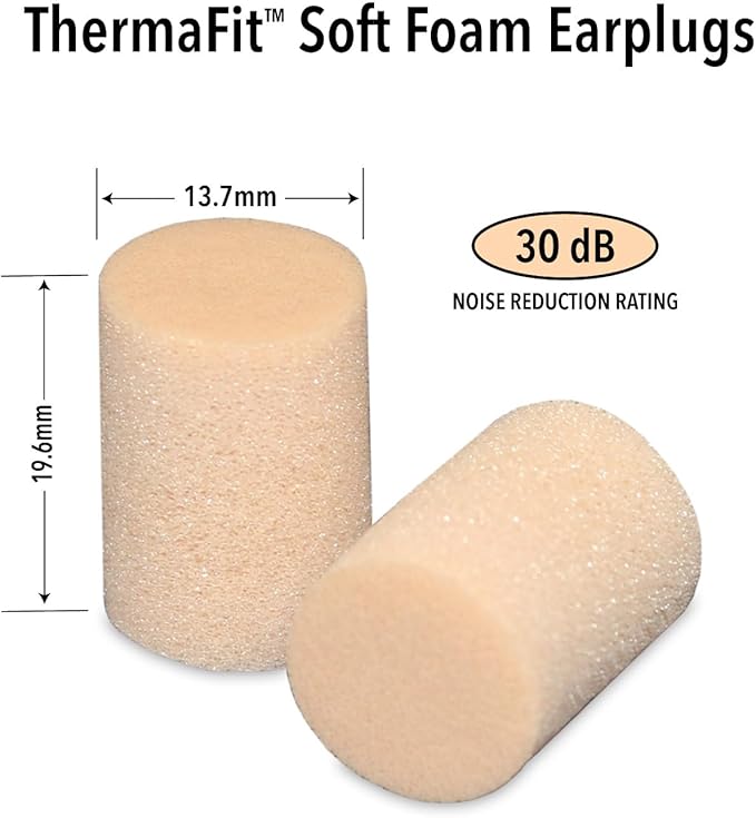 Mack’s ThermaFit Soft Foam Earplugs, 40 Pair - Comfortable Ear Plugs for Sleeping, Snoring, Work, Travel & Loud Events | Made in USA | Newly Upgraded and Improved