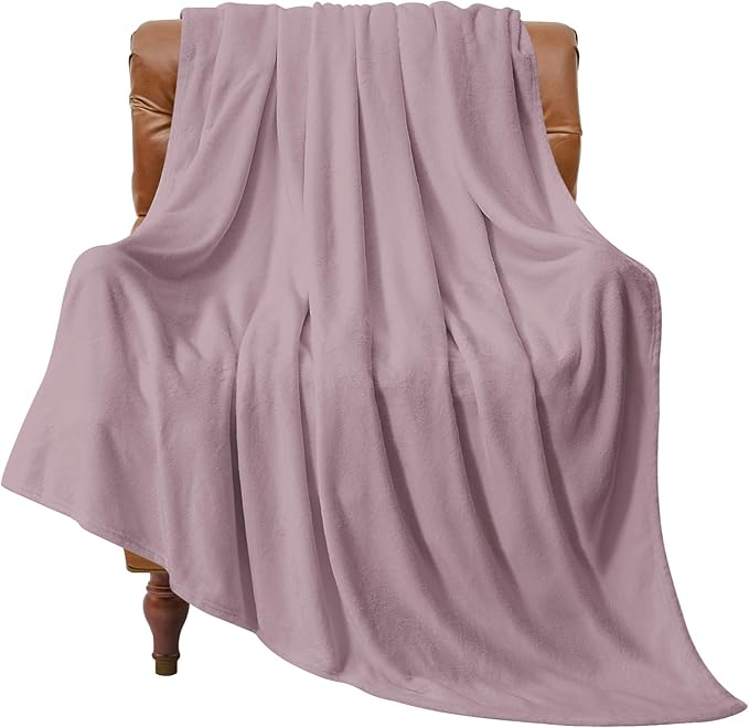 BEDELITE Fleece Blanket Twin Size Dusky Violet Throw Blankets for Couch & Bed, Luxury Plush Cozy Fuzzy Blanket 60x80 inches, Super Soft Warm Lightweight Throw Blanket for Travel Camping