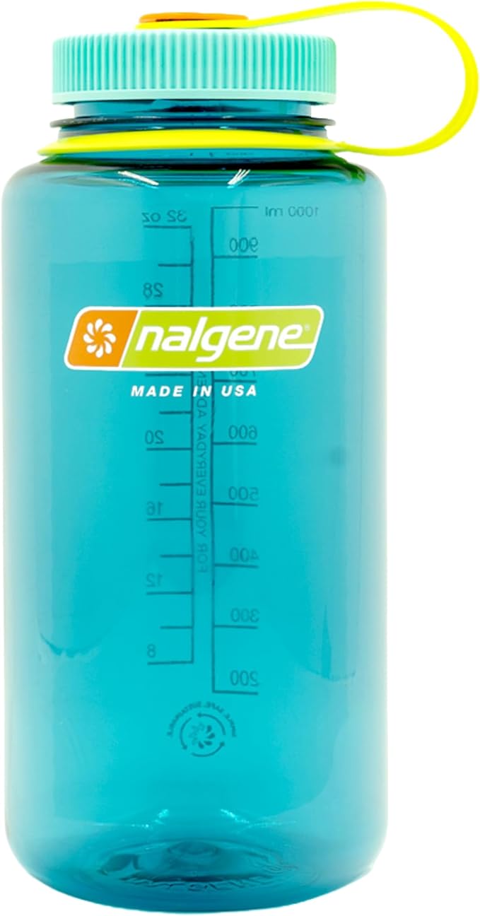 Nalgene 32 oz Wide Mouth Water Bottle | BPA-Free, Durable & Leak Proof, Lightweight Bottle for Hiking & Gym, Work & Travel
