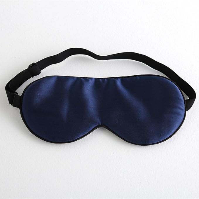 Tim & Tina 100% Silk Sleep Mask Comfortable,Super Soft Blindfold Eye mask Block Light for Sleeping,Shift Work,Naps,Travel,Yoga with Adjustable Strap (Navy Blue)