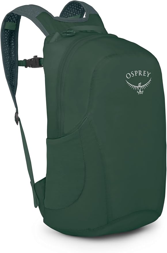 Osprey Ultralight Collapsible Stuff Pack - Lightweight, Packable Travel Backpack — Extra Bag For Travel and Every Day — 18 L Capacity Daypack to Expand Luggage, Tundra Green | Ultralight, Stuff Pack