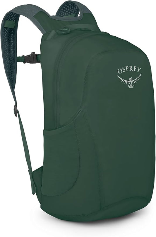 Osprey Ultralight Collapsible Stuff Pack - Lightweight, Packable Travel Backpack — Extra Bag For Travel and Every Day — 18 L Capacity Daypack to Expand Luggage, Tundra Green | Ultralight, Stuff Pack
