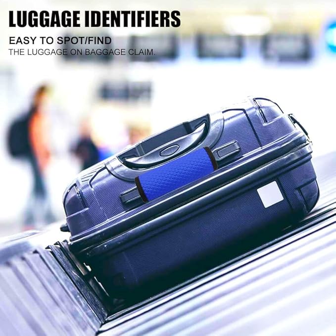 Luggage Handle Wrap for Suitcase/Carry On/Backpacks-Neoprene Luggage Handle Wraps Bright Luggage Identifiers/Tags/Spotter/Markers Travel Accessories/Essentials-Blue