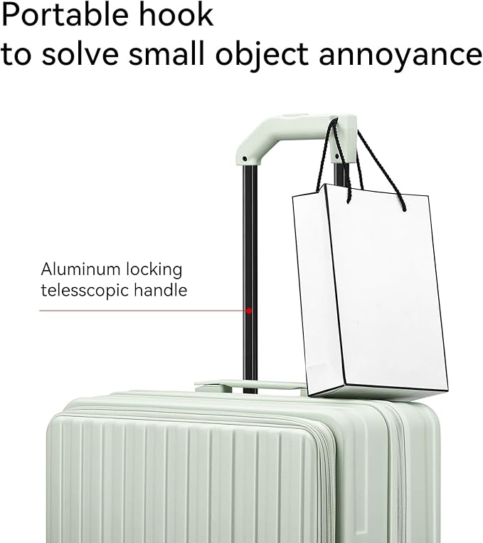 ROAMING Luggage Sets Hard shell Suitcase Top Opening Expandable with Spinner Wheels,Sturdy Large Suitcase Tsa Lock 20 Inch Carry on 28 Inch Checked Luggage,2-Piece Set (20/28) for Woman Men.Jade cyan