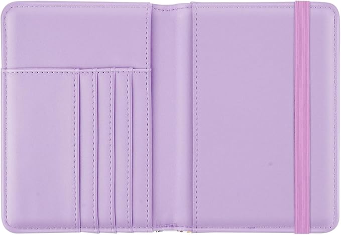 Passport Holder Cover, RFID Travel Wallet Credit Card Holder Green Cute Floral Passport Book Holders for Women with Elastic Band and Golden Metal Decoration, White Daisy